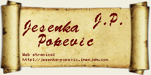 Jesenka Popević vizit kartica